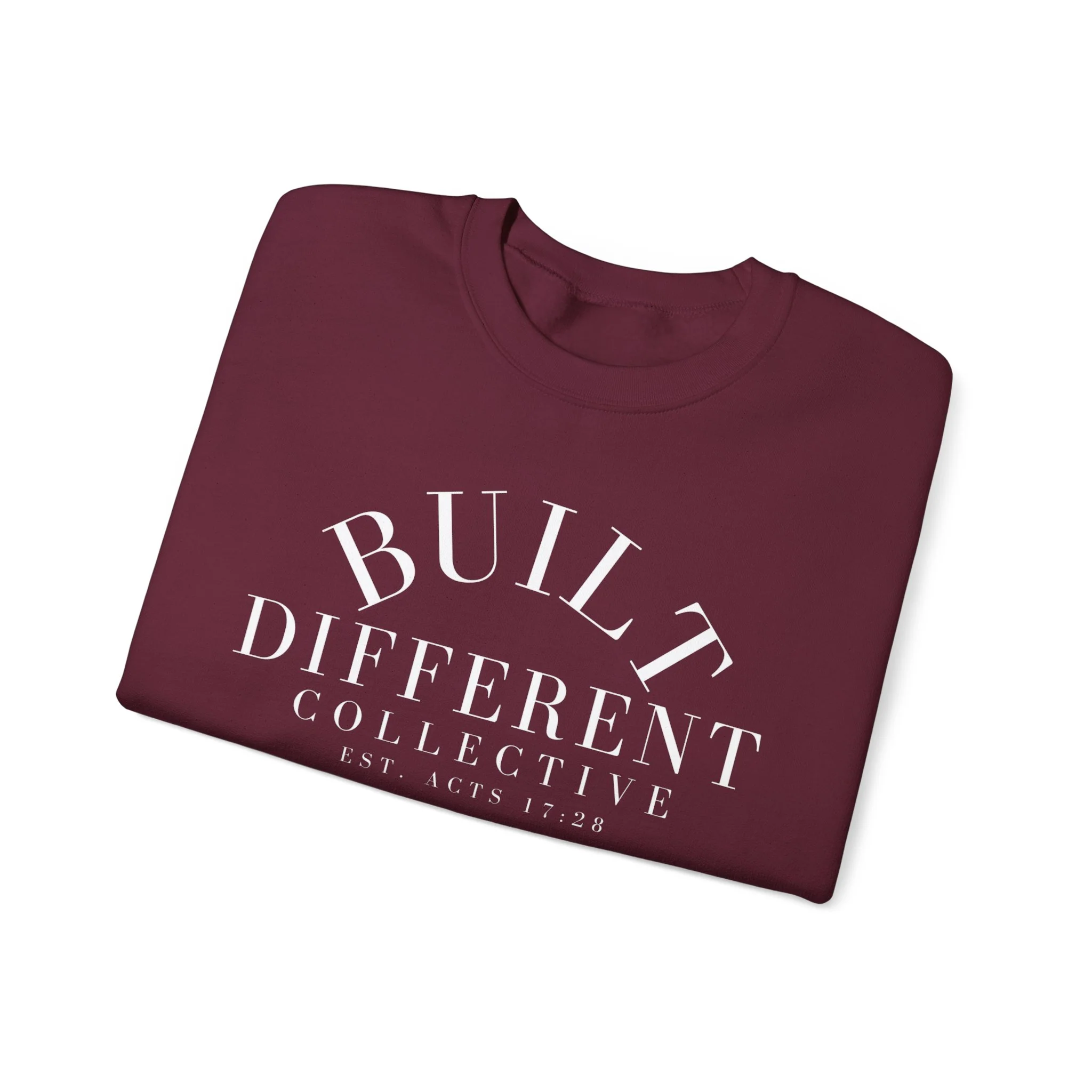 BUILT DIFFERENT COLLECTIVE EST. ACTS 17:28 Unisex Heavy Blend™ Crewneck Sweatshirt - Image 12