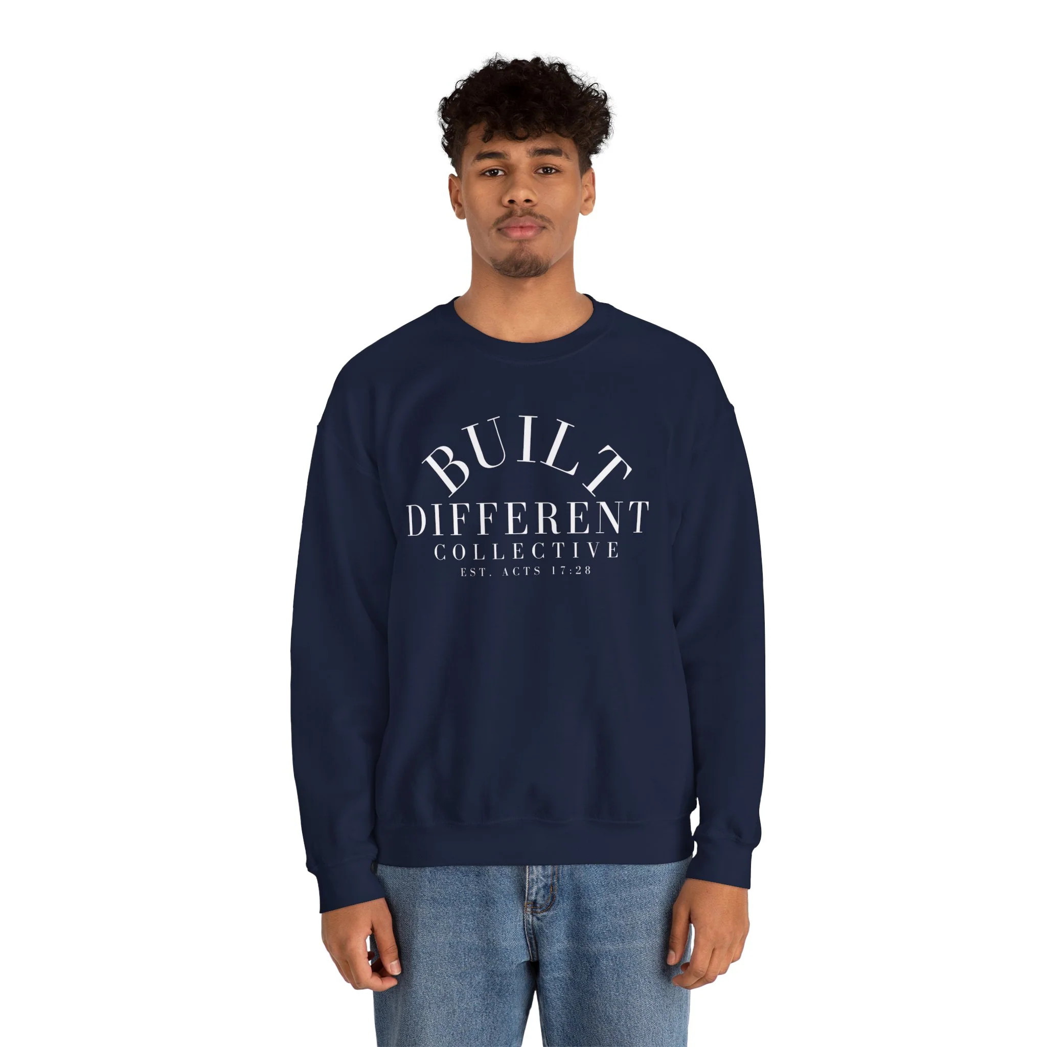 BUILT DIFFERENT COLLECTIVE EST. ACTS 17:28 Unisex Heavy Blend™ Crewneck Sweatshirt - Image 29