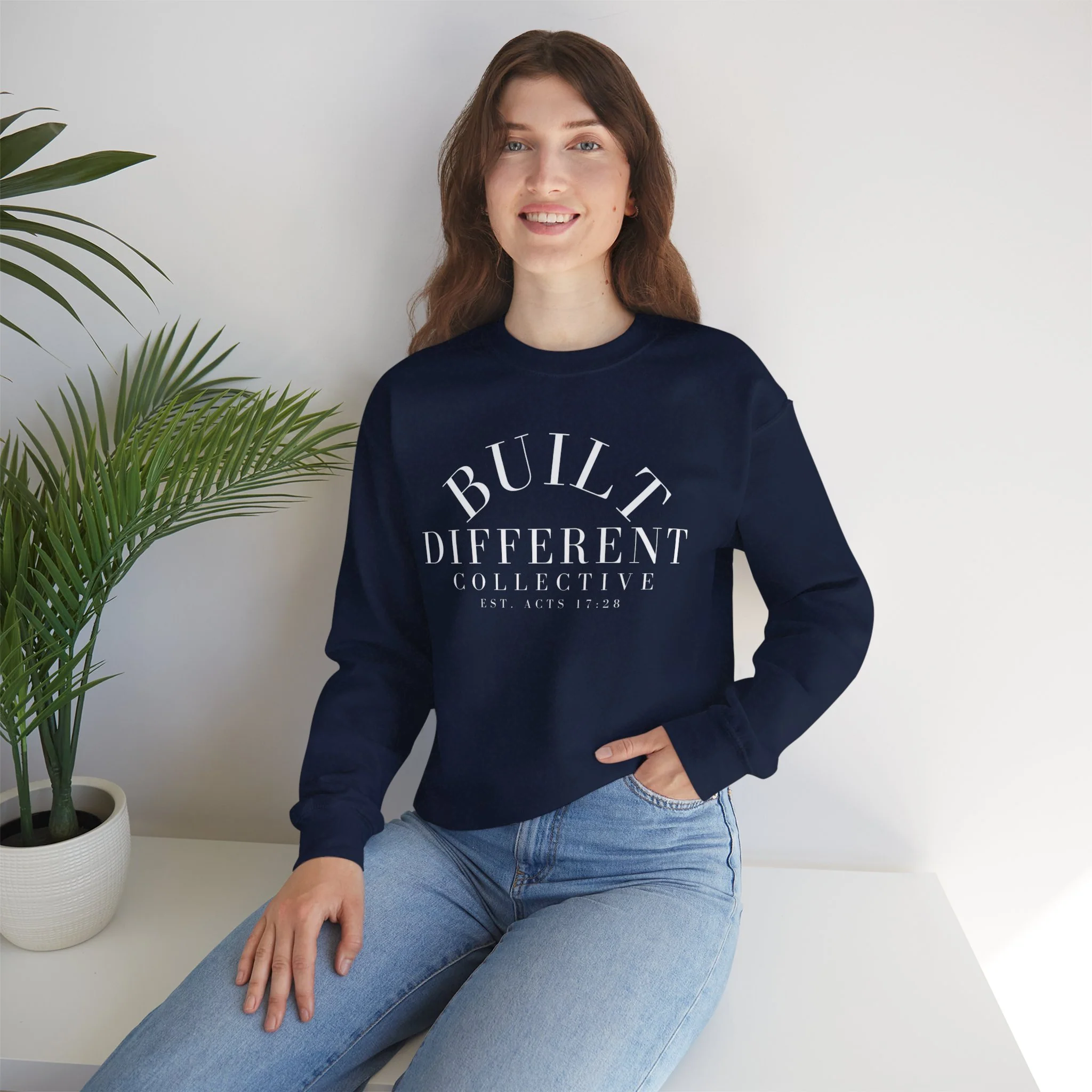 BUILT DIFFERENT COLLECTIVE EST. ACTS 17:28 Unisex Heavy Blend™ Crewneck Sweatshirt - Image 30