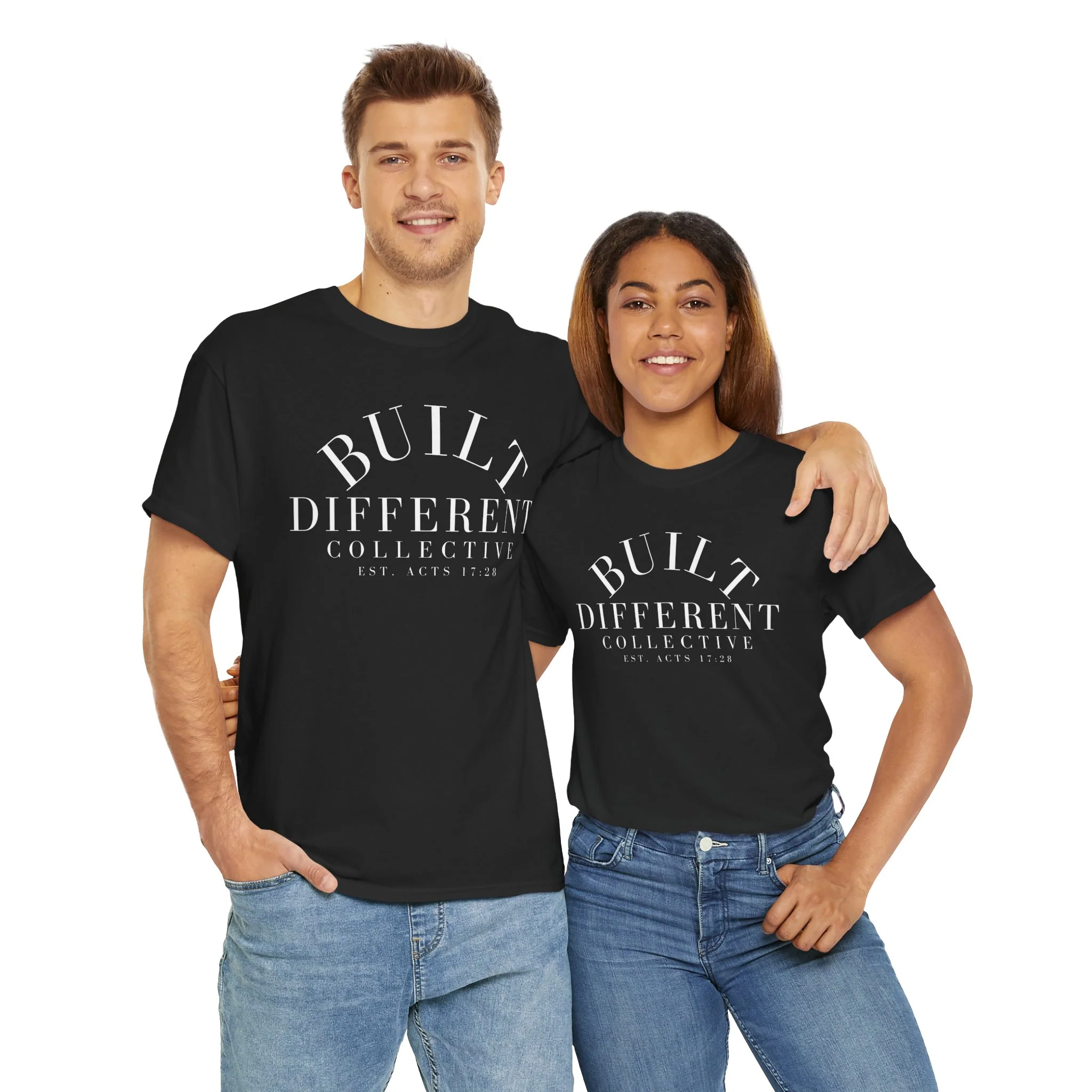 BUILT DIFFERENT COLLECTIVE EST. ACTS 17:28 Unisex Heavy Cotton Tee - Image 21