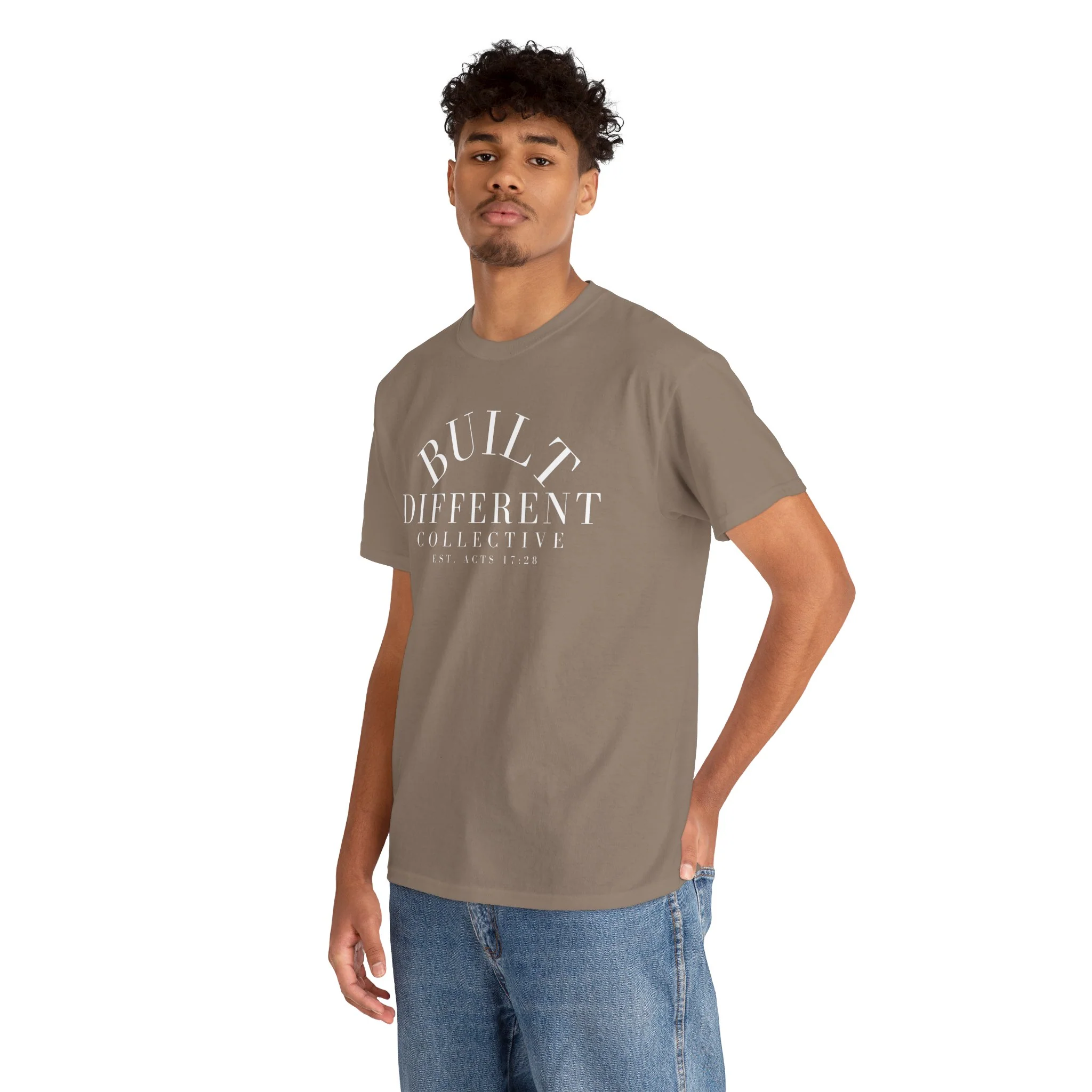 BUILT DIFFERENT COLLECTIVE EST. ACTS 17:28 Unisex Heavy Cotton Tee - Image 26