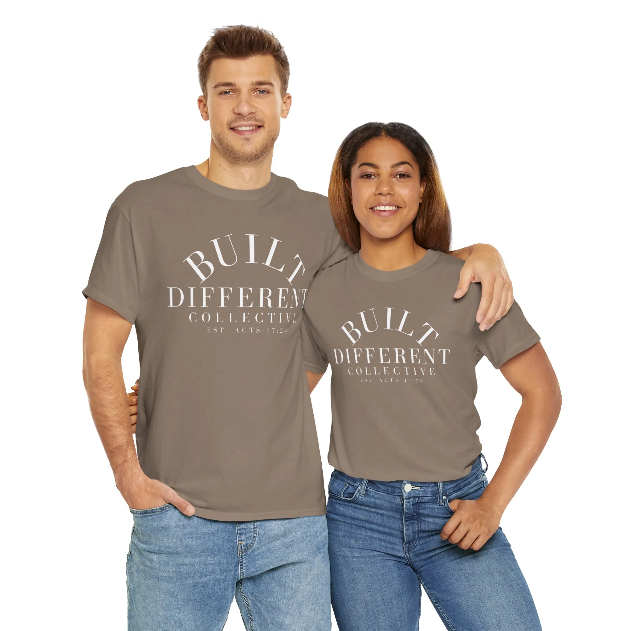 BUILT DIFFERENT COLLECTIVE EST. ACTS 17:28 Unisex Heavy Cotton Tee - Image 27