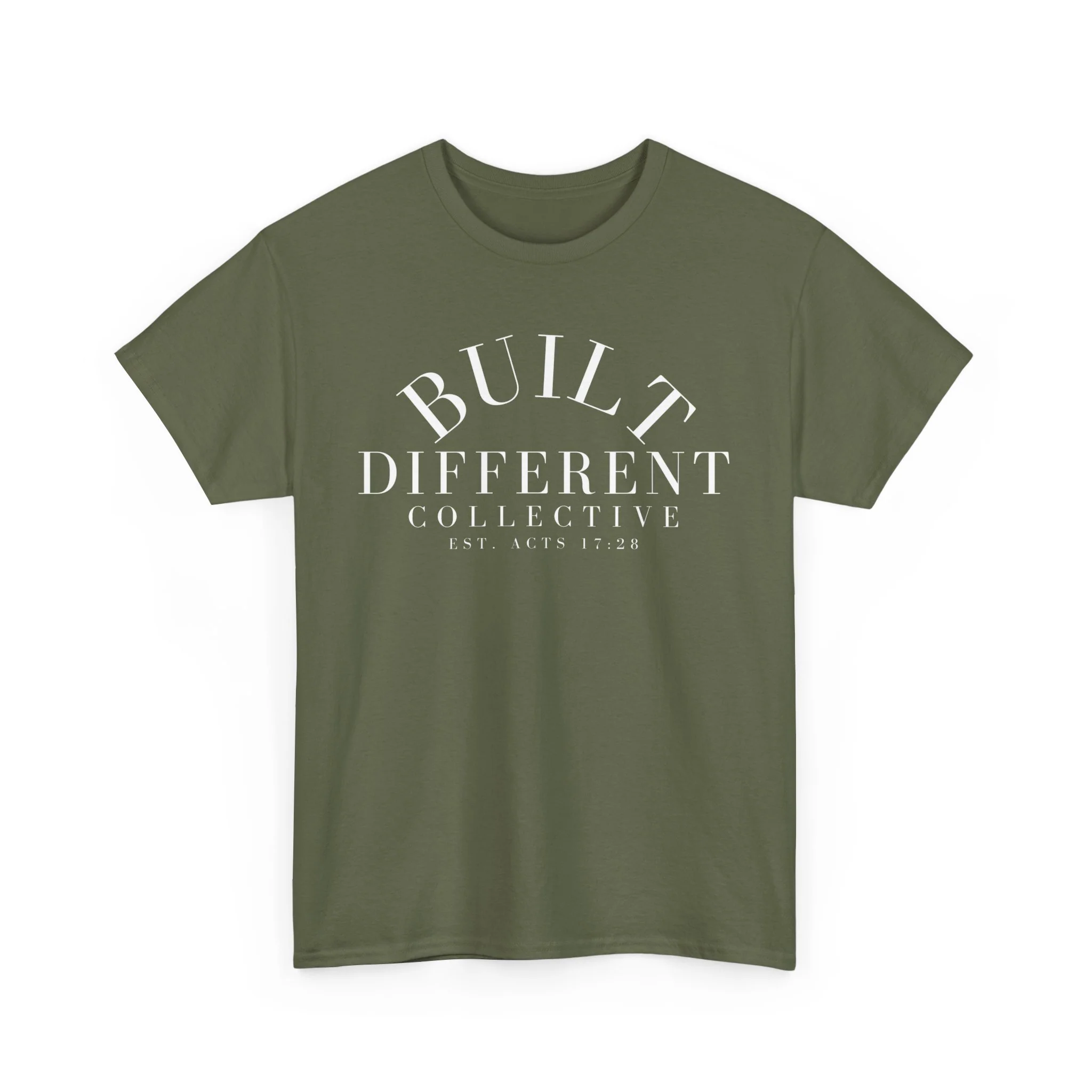 BUILT DIFFERENT COLLECTIVE EST. ACTS 17:28 Unisex Heavy Cotton Tee - Image 35