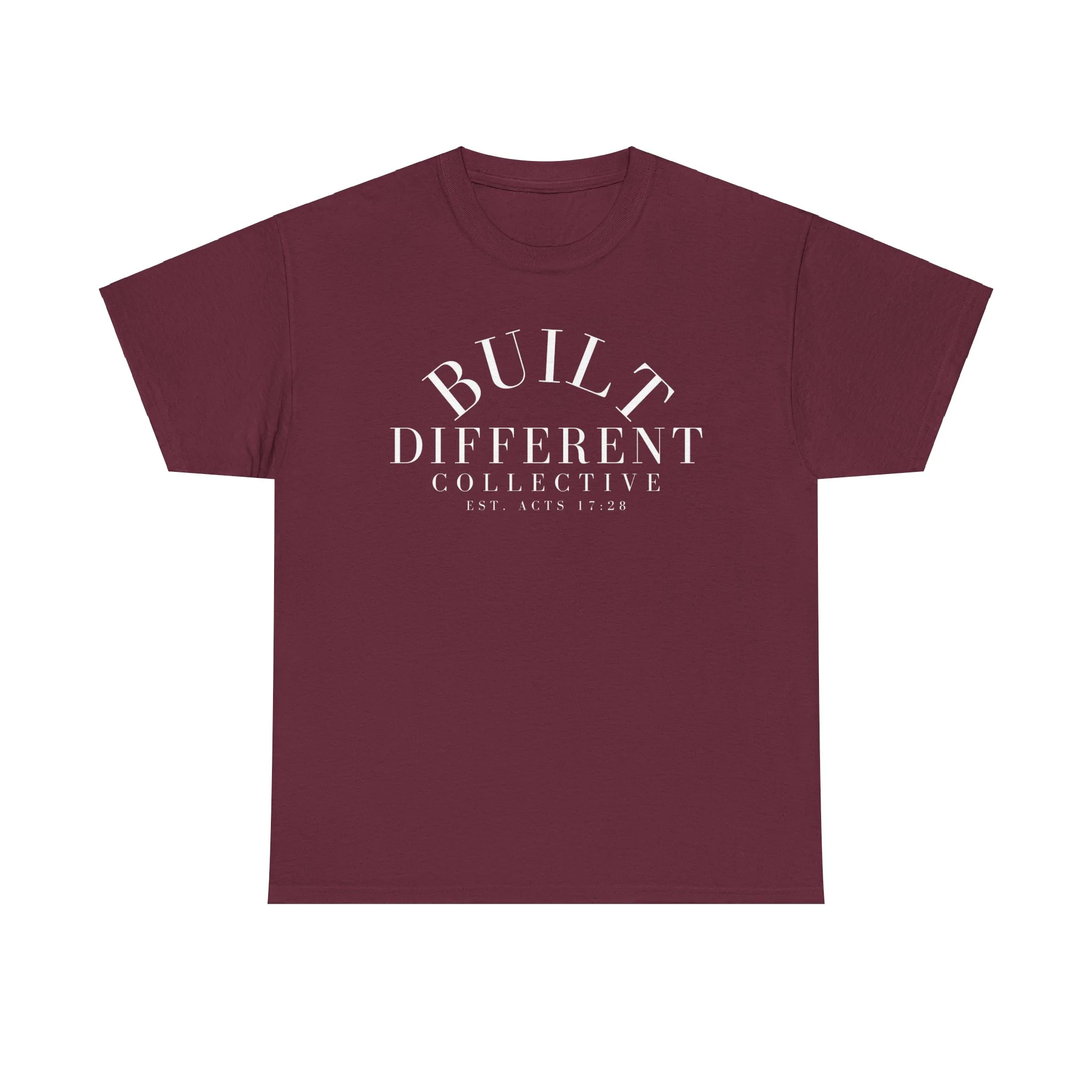 BUILT DIFFERENT COLLECTIVE EST. ACTS 17:28 Unisex Heavy Cotton Tee - Image 4