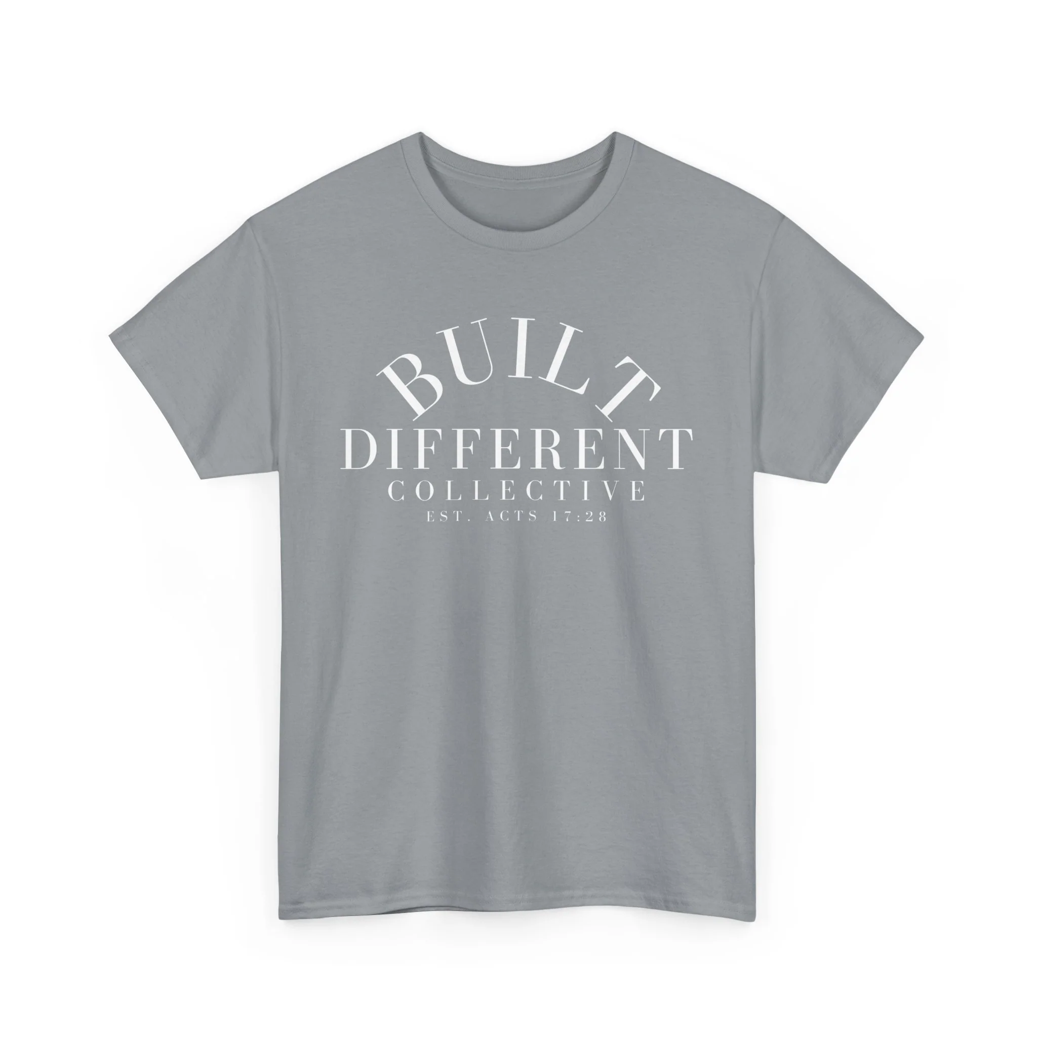 BUILT DIFFERENT COLLECTIVE EST. ACTS 17:28 Unisex Heavy Cotton Tee - Image 41