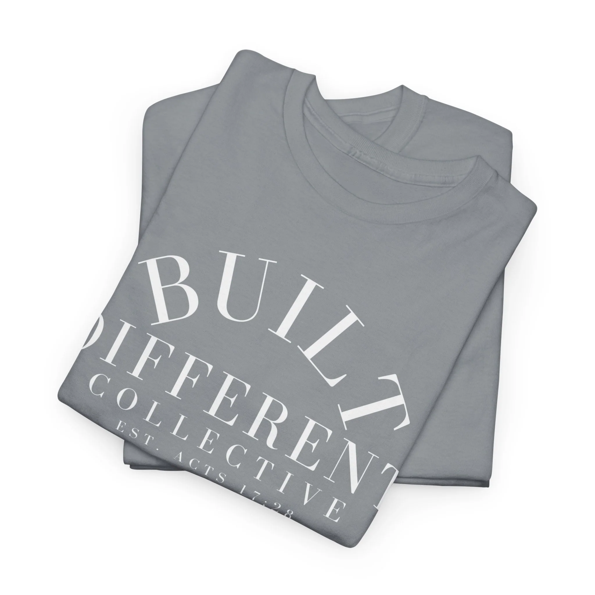 BUILT DIFFERENT COLLECTIVE EST. ACTS 17:28 Unisex Heavy Cotton Tee - Image 43