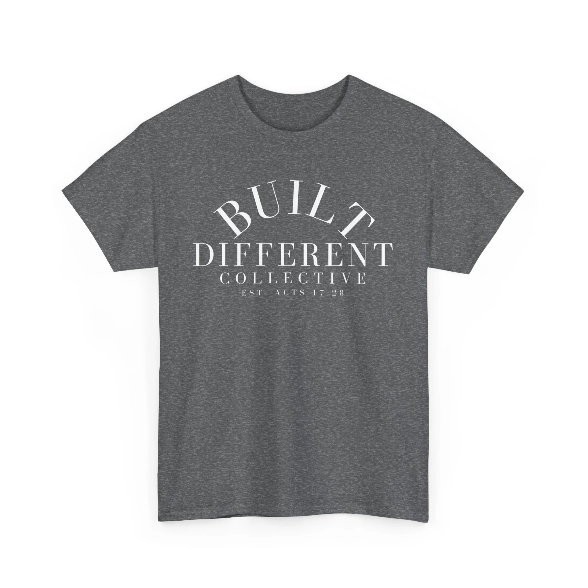 BUILT DIFFERENT COLLECTIVE EST. ACTS 17:28 Unisex Heavy Cotton Tee - Image 47