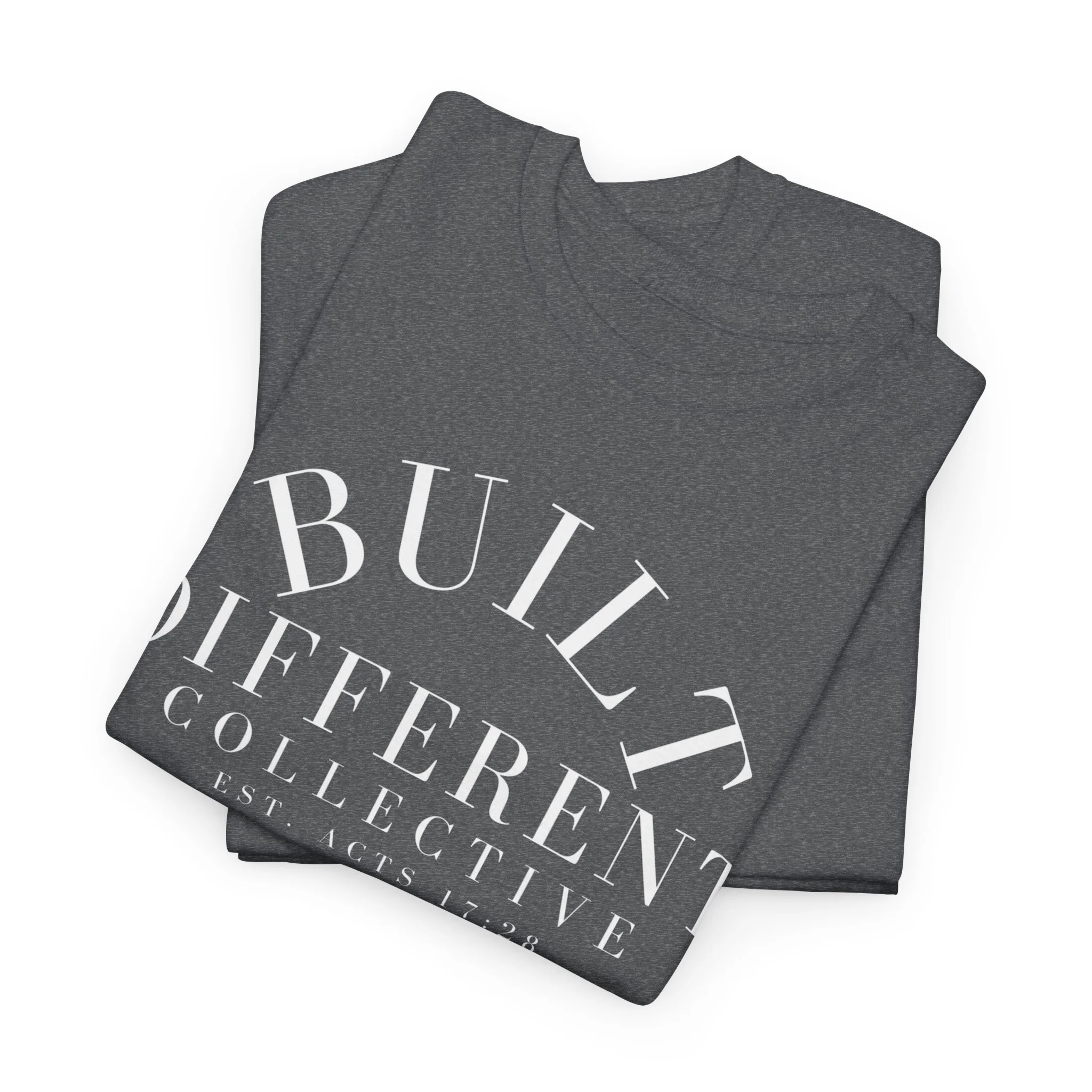 BUILT DIFFERENT COLLECTIVE EST. ACTS 17:28 Unisex Heavy Cotton Tee - Image 49