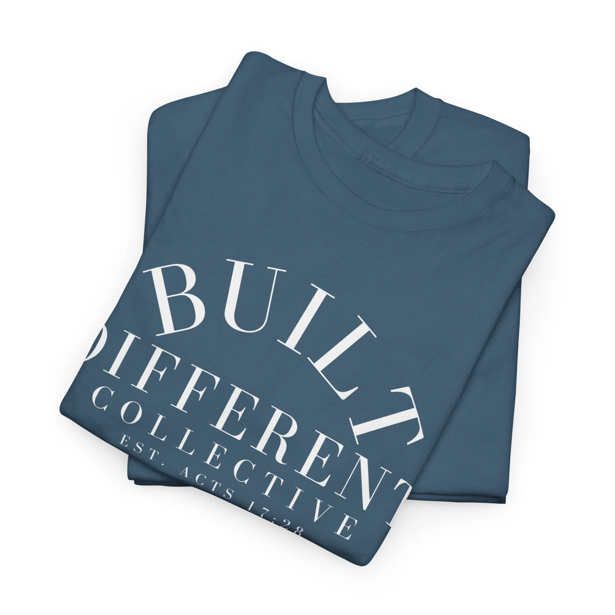 BUILT DIFFERENT COLLECTIVE EST. ACTS 17:28 Unisex Heavy Cotton Tee - Image 55