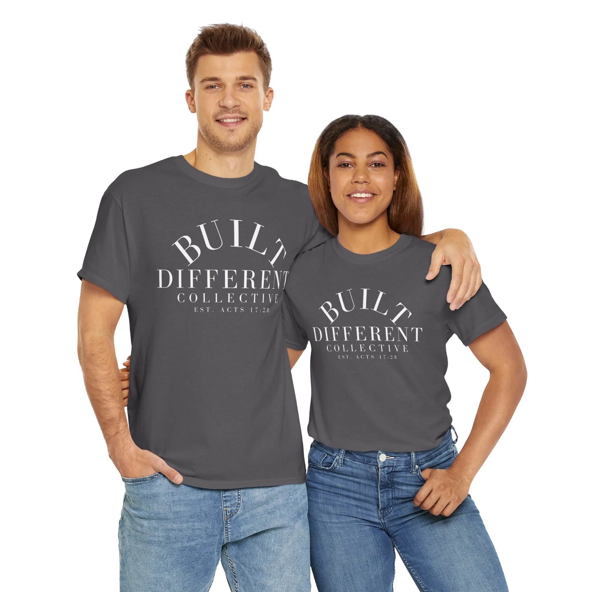 BUILT DIFFERENT COLLECTIVE EST. ACTS 17:28 Unisex Heavy Cotton Tee - Image 63