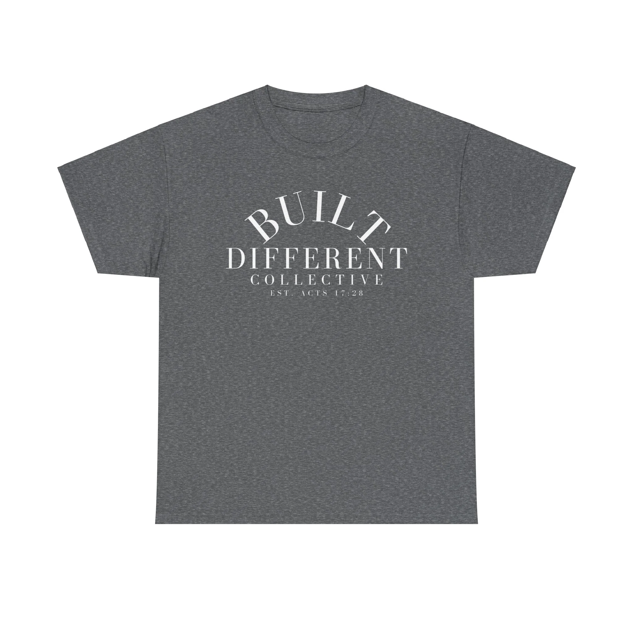 BUILT DIFFERENT COLLECTIVE EST. ACTS 17:28 Unisex Heavy Cotton Tee - Image 7