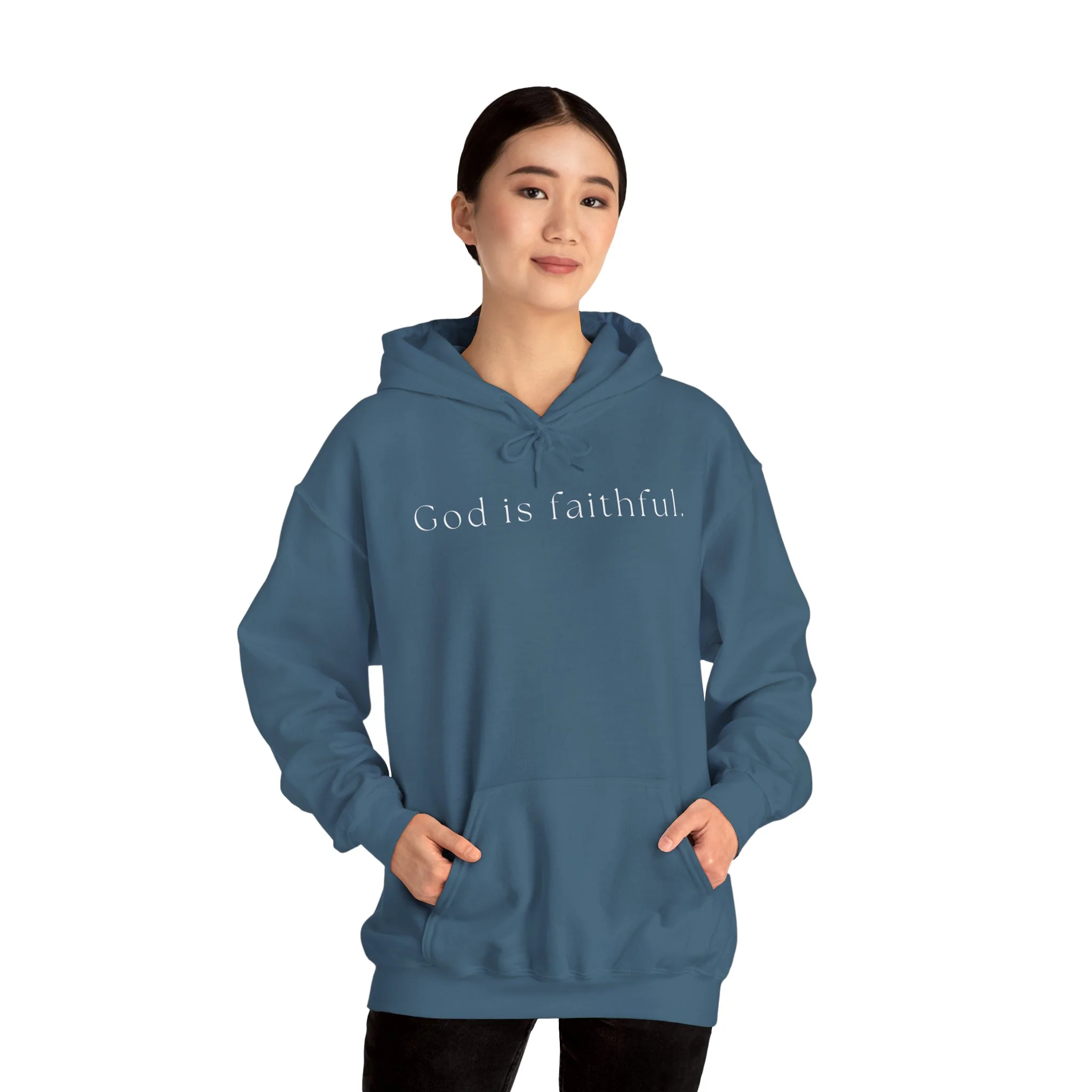 God is faithful. Heavy Blend™ Hooded Sweatshirt - Image 7