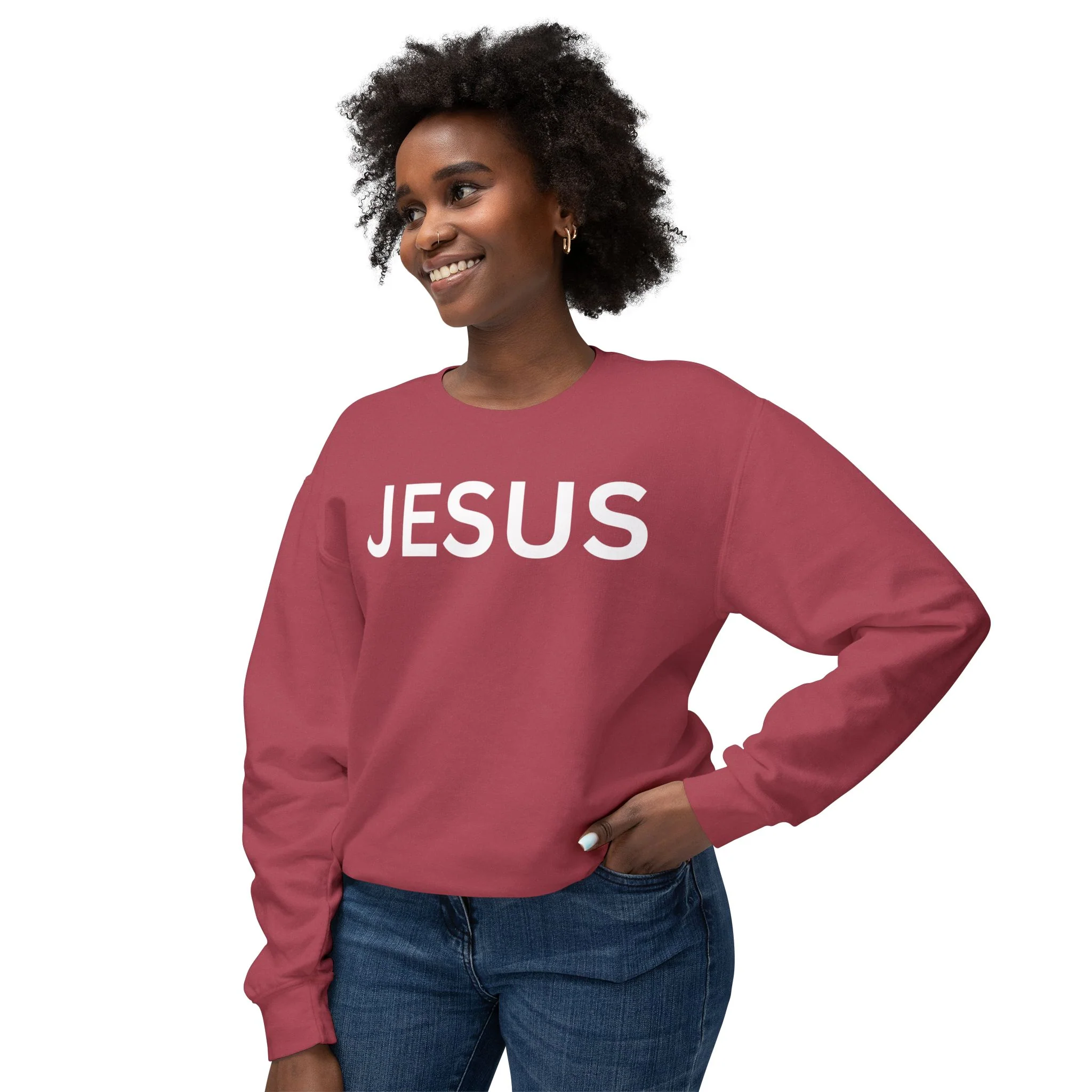 JESUS Unisex Lightweight Crewneck Sweatshirt - Image 8