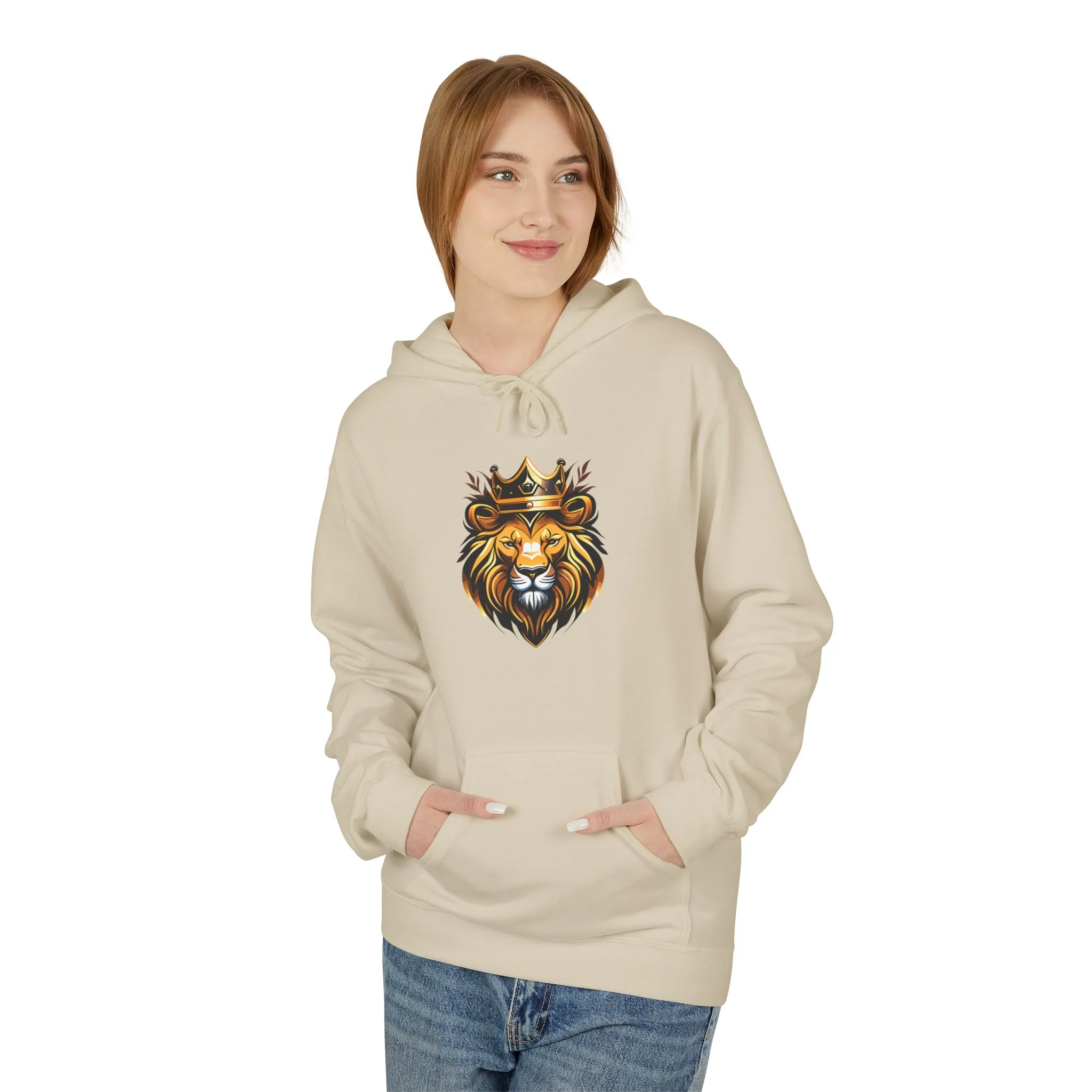 Lion of the Tribe of Judah Midweight Softstyle Fleece Hoodie - Image 11