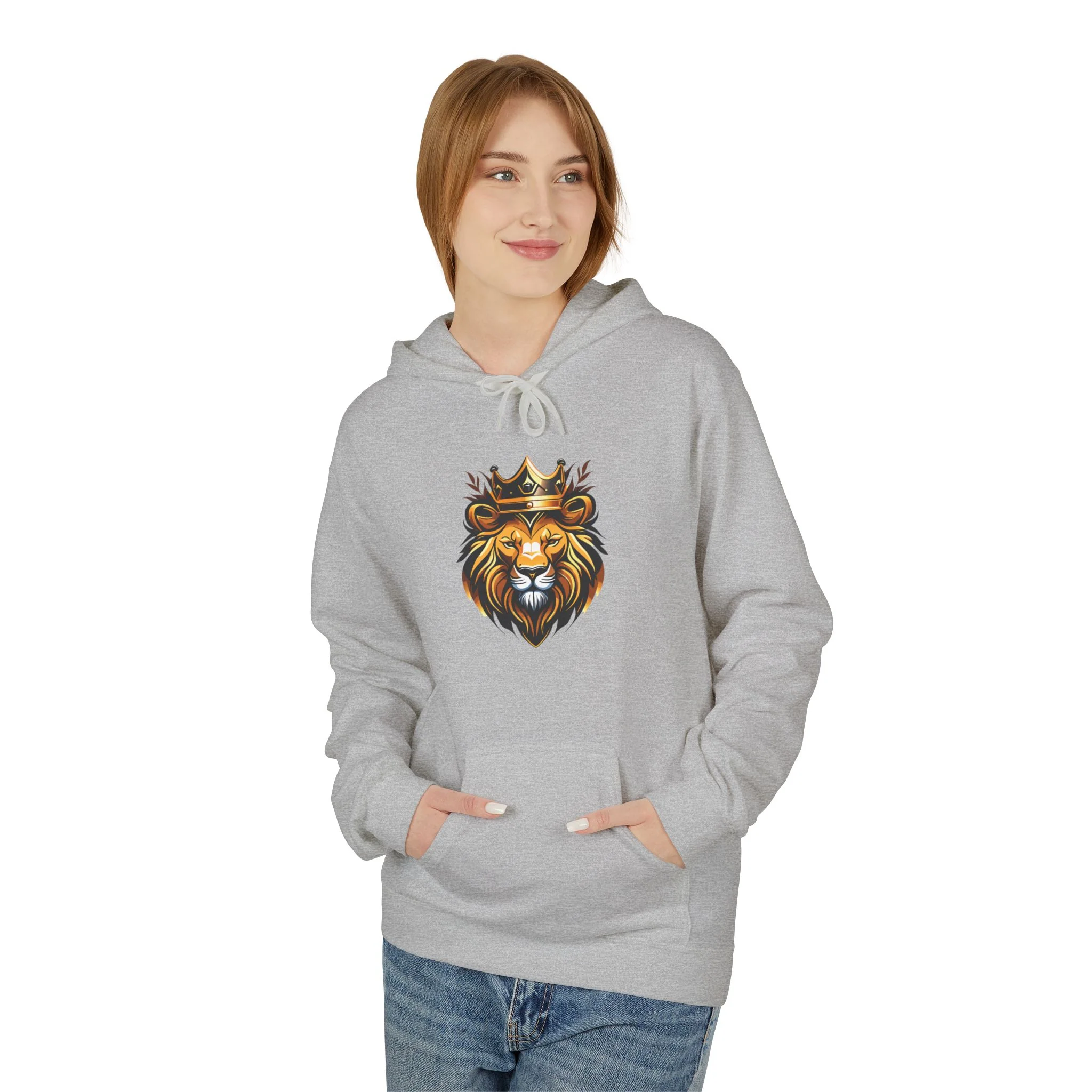 Lion of the Tribe of Judah Midweight Softstyle Fleece Hoodie - Image 5