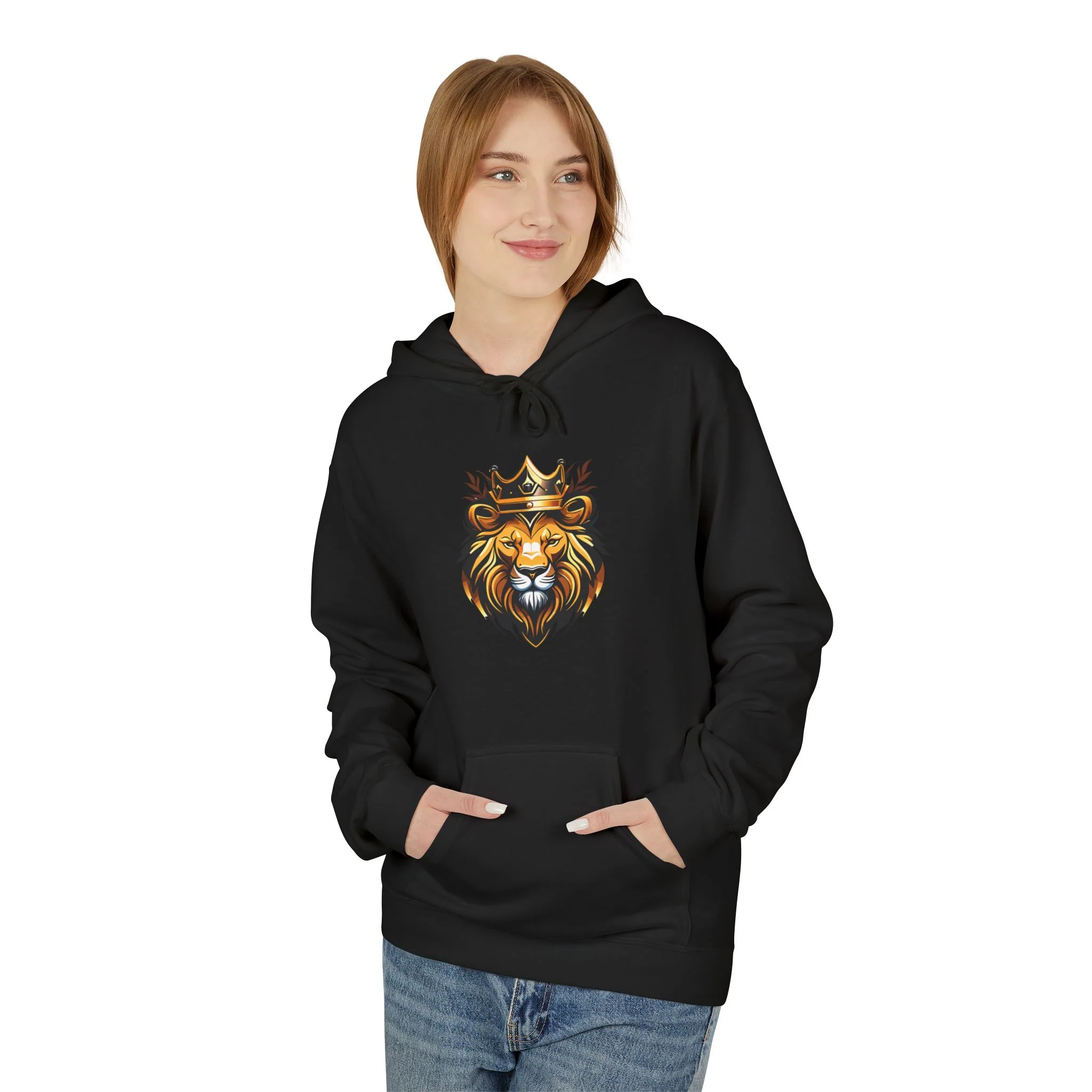 Lion of the Tribe of Judah Midweight Softstyle Fleece Hoodie - Image 8