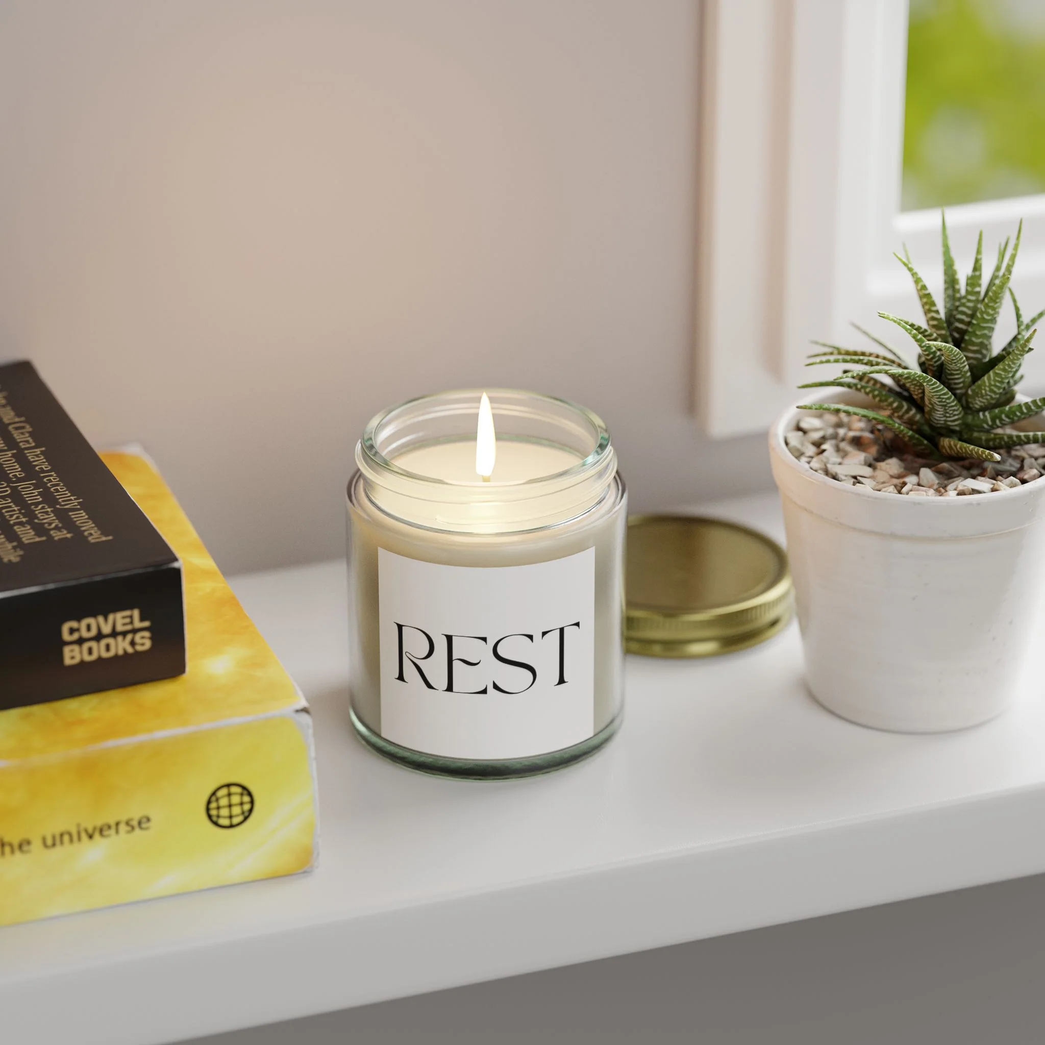 REST Scented Candles, Coconut Apricot Wax (4oz, 9oz) - Image 32