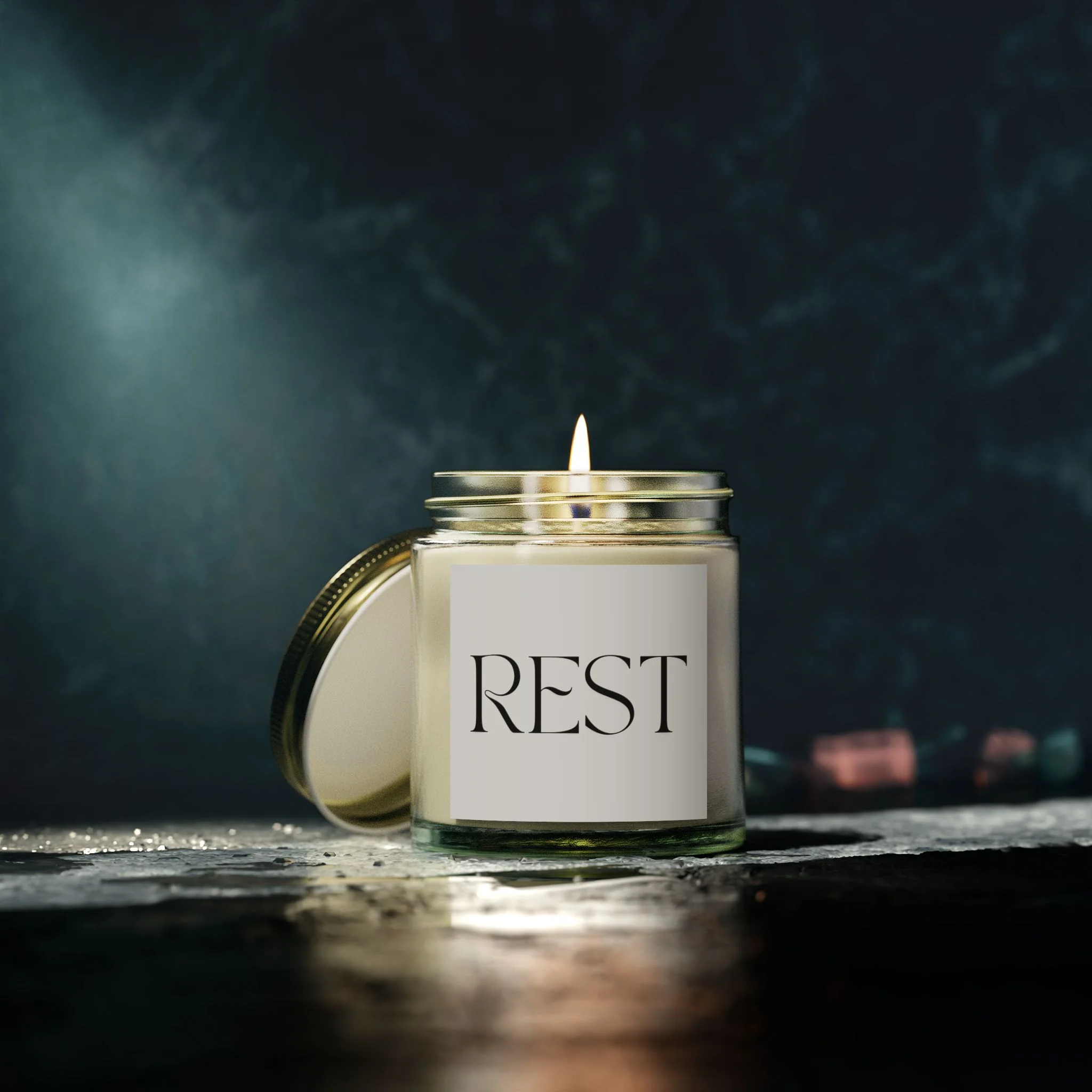 REST Scented Candles, Coconut Apricot Wax (4oz, 9oz) - Image 39