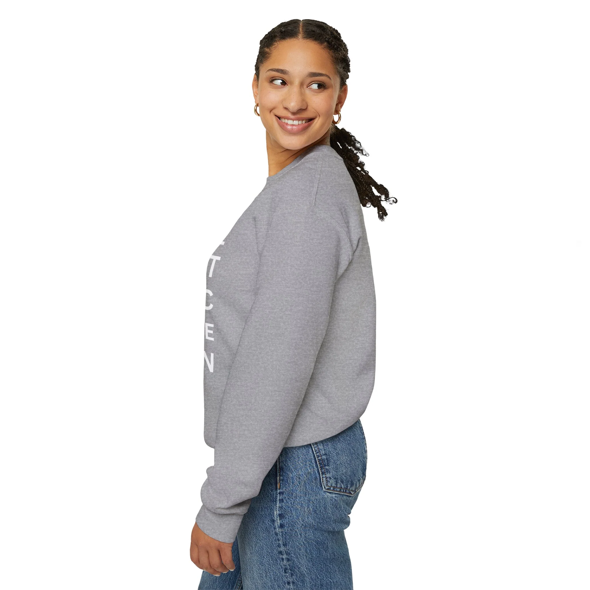 TRUE + REAL CONFIDENT AUTHENTIC BOLD + BRAVE WOMAN Heavy Blend™ Crewneck Sweatshirt - Image 13
