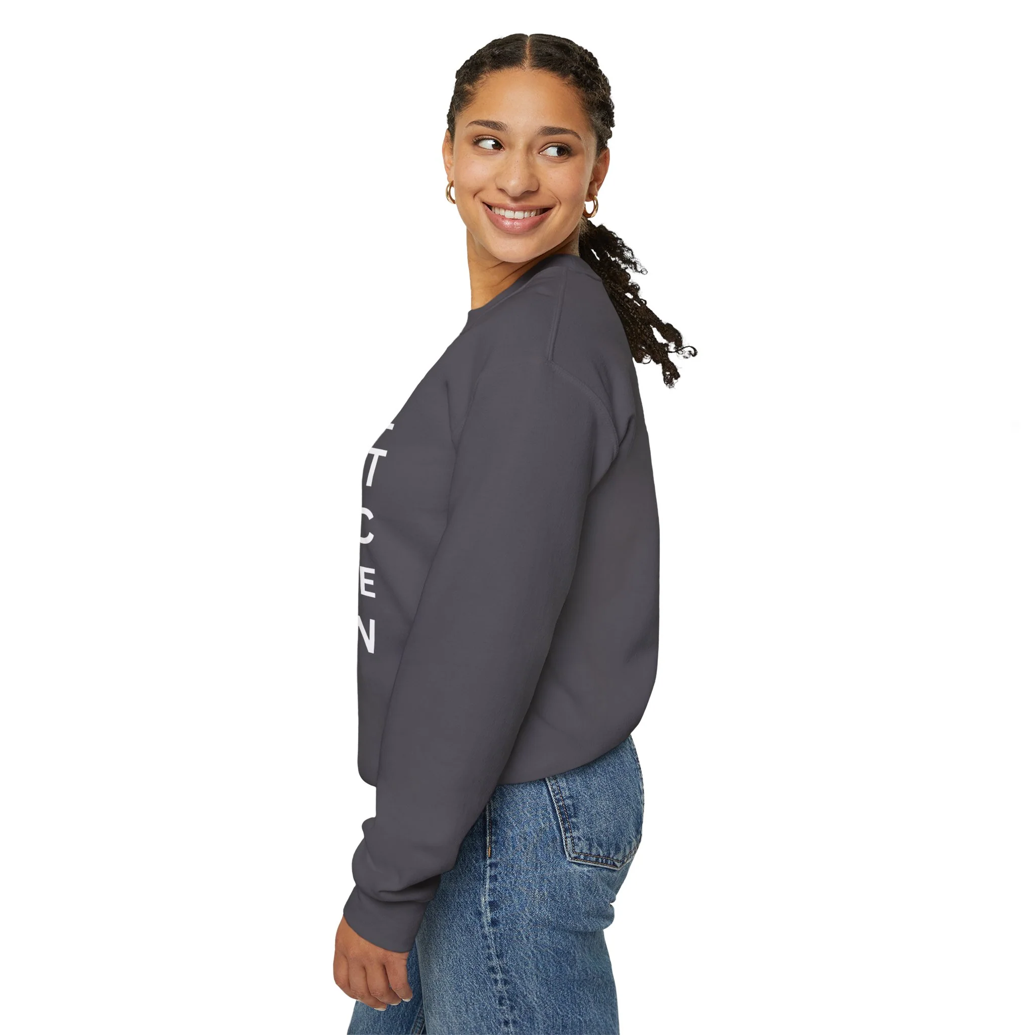 TRUE + REAL CONFIDENT AUTHENTIC BOLD + BRAVE WOMAN Heavy Blend™ Crewneck Sweatshirt - Image 45