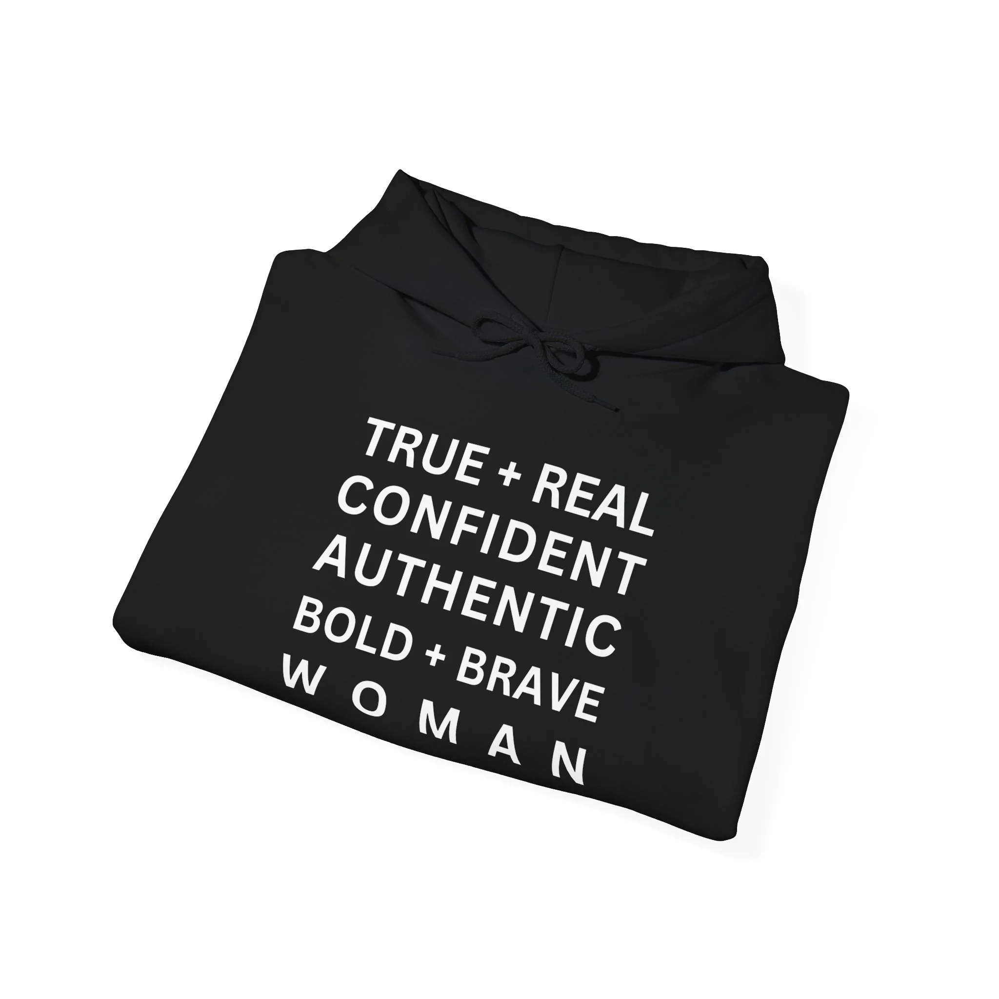TRUE + REAL CONFIDENT AUTHENTIC BOLD + BRAVE WOMAN Heavy Blend™ Hooded Sweatshirt - Image 19