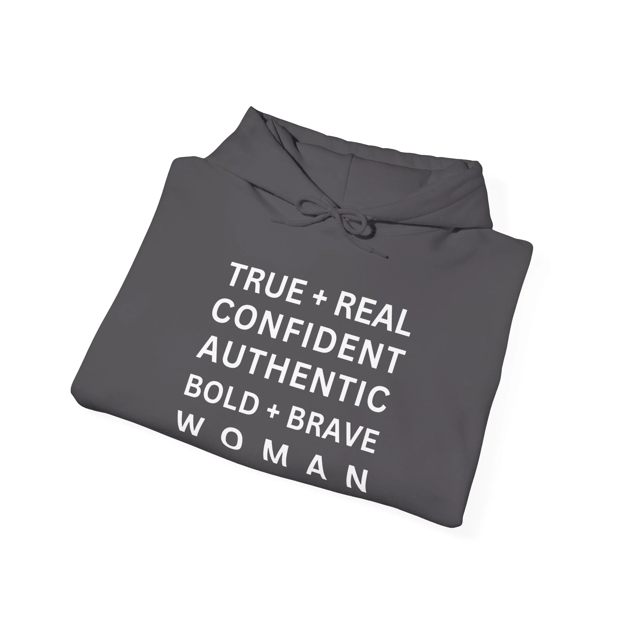 TRUE + REAL CONFIDENT AUTHENTIC BOLD + BRAVE WOMAN Heavy Blend™ Hooded Sweatshirt - Image 40