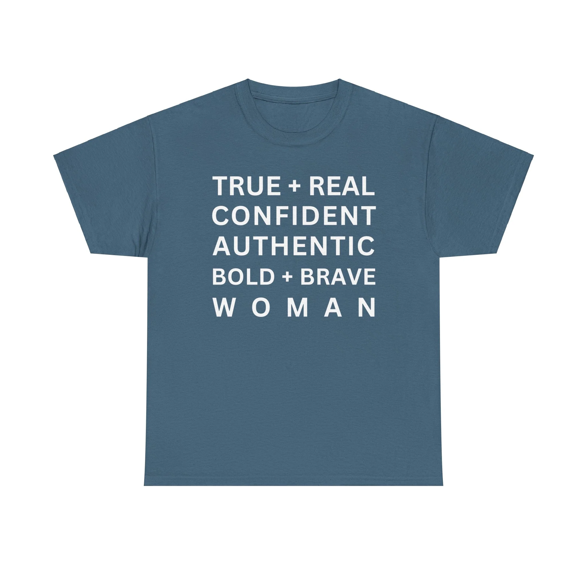 TRUE + REAL CONFIDENT AUTHENTIC BOLD + BRAVE WOMAN Heavy Cotton Tee - Image 11