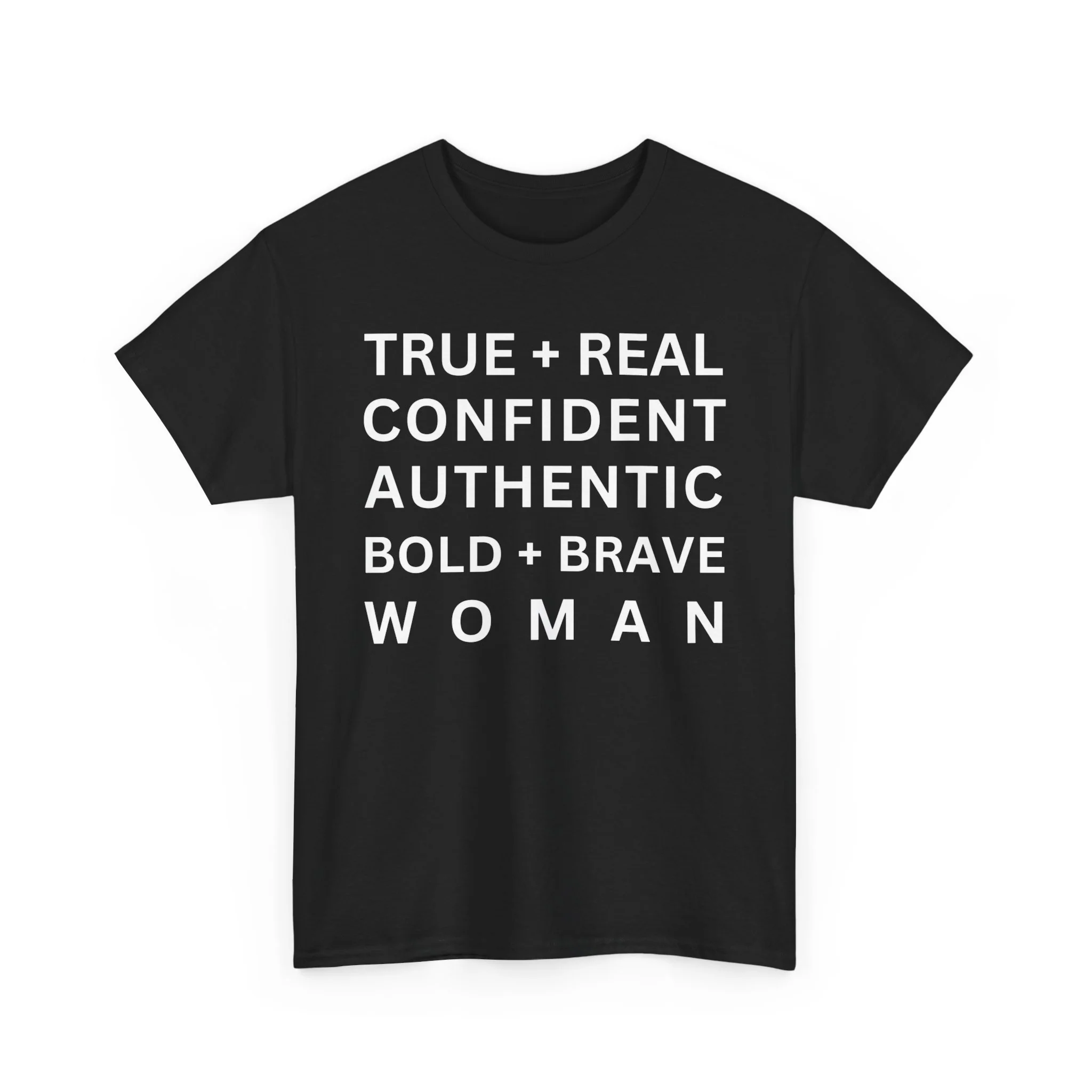 TRUE + REAL CONFIDENT AUTHENTIC BOLD + BRAVE WOMAN Heavy Cotton Tee - Image 20