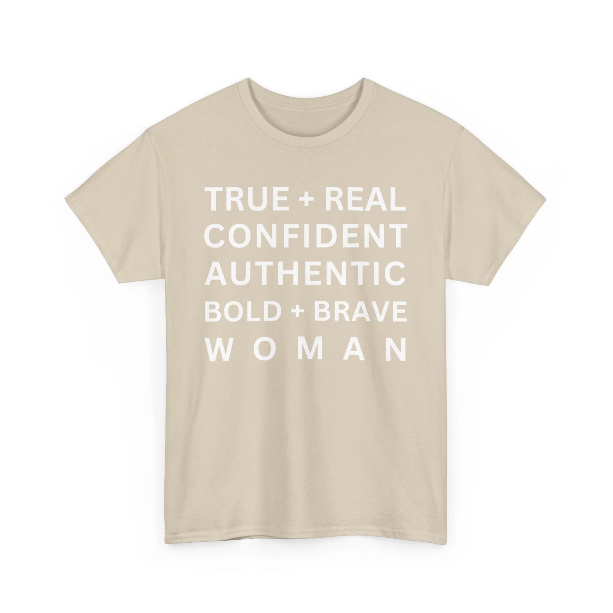 TRUE + REAL CONFIDENT AUTHENTIC BOLD + BRAVE WOMAN Heavy Cotton Tee - Image 23